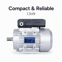 Moteur électrique asynchrone monophasé 220V AC 2 pôles 1,1 kW 2800 tr/min - Compact et fiable