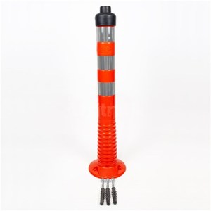 Flexible Delineator Set with Vehicle Towable Steel <b>Safety</b> Warning Sign for <b>Roadway</b> Caution Traffic Sign - Product Image 3