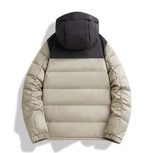 Fabricant OEM/ODM, veste d'hiver en toile unisexe de haute qualité, couleur unie, taille plus pour homme, imperméable, respirante - Product Image 2