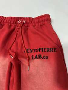 Sweat-shirt évasé d'hiver pour hommes Sunfaded Acid Wash Hoodie Sweatpants Jogger Broderie Patches Print Broder Stitch Tracksuits - Product Image 3