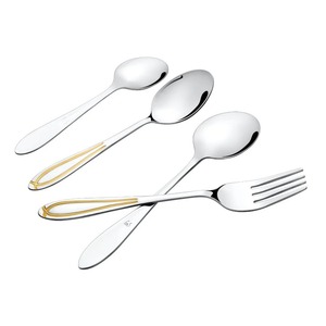 Ensemble de couverts en argent avec garniture dorée Beaux couverts bicolores pour un usage quotidien Événements à manger ou configuration de table de luxe en provenance d'Inde - Product Image 3