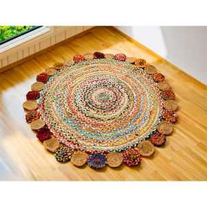 High-Demand Latest Design Braided Jute <b>Rug</b> Durable Fashionable for Home Use Living Room Bedroom Door Outdoor <b>Space</b> Market Price - Product Image 1