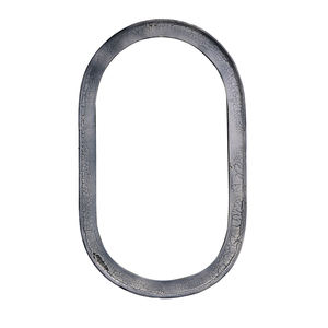 Bordure de feuille Forme ovale Forme ovale Cadre de miroir élégant Conception de feuille bleue Cadre de miroir de luxe Décoration de la maison Appareil Hôtel - Product Image 6