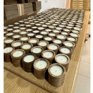 Bougeoirs en bois de fabrication indienne pour bougie de luxe pour la décoration de table d'hôtel à la maison pour les occasions de Noël Autres bocaux à bougies - Product Image 4