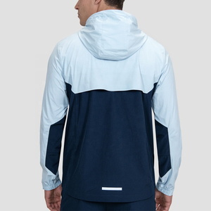 ชุดแจ็กเก็ตกันลมสำหรับผู้ชายเสื้อกันลมสีพื้นระบายอากาศแห้งเร็ว - Product Image 5