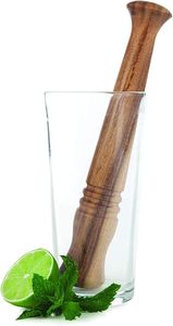 Outil de barre en bois de Sheesham, pilon Mojito en bois dur de 10 pouces avec tête plate, pilons pour boissons à cocktail de qualité commerciale - Product Image 2