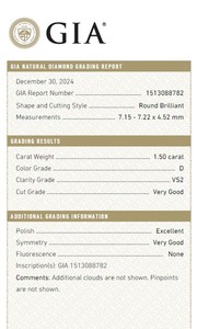 เพชร B2B บริสุทธิ์สำหรับ Gia ได้รับการรับรอง1.50 CT เพชรสีขาวแบบหลวมๆตามธรรมชาติสี FL flow ความบริสุทธิ์ผ่านการเจียระไนมาแล้ว - Product Image 3