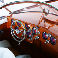 B085 - Fournitures d'artisanat, modèle de bateau en bois de cèdre Riva Aquarama, fait main, durable, peint, décoration nautique de luxe pour la maison ou le bureau