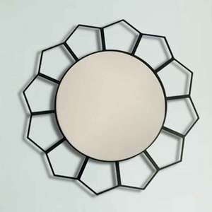 Vente chaude Design Moderne Fleur Mur Miroir Feuille De Haute Qualité Artisanat De L'Inde Miroir Fleur Mur Décor - Product Image 2