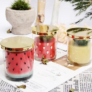 New design handmade dessert candles with fruit unique candles supplier food scented candle For Decoration