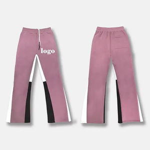 Al Aire Libre Casual acampanado suelto de gran tamaño pantalones holgados apilados 2026 logotipo personalizado pantalones de chándal holgados a rayas laterales para hombres - Product Image 2
