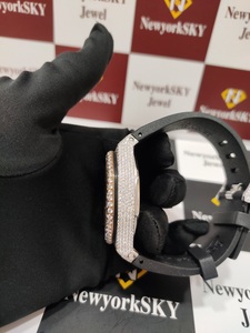 Luxury 2025 Best Seller Fashionable stainless steel Moissanite Diamond Wristwatch Vvs Iced Out <b>Watches</b> birthday gift - Product Image 6