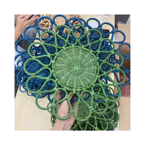 Natural Rattan <b>Plate</b> Colorful <b>Charger</b> <b>Plate</b> for Elegant Wedding Receptions, Stylish Tableware Decor Rattan <b>Plate</b> - Product Image 6