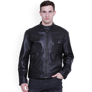 2026 haute qualité respirant matelassé rouge rayure café Racer cuir moto veste prix usine hommes veste en cuir - Product Image 4