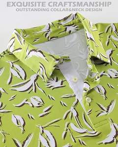 Impression drôle coupe sèche décontractée à manches courtes pour polo confortable tricoté Performance évacuation de l'humidité tissu anti-rides - Product Image 4