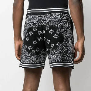 Embroidery Print Summer Streetwear Custom Summer Short Custom <b>Bandana</b> Shorts Custom Beach Shorts - Product Image 2