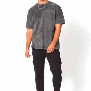 Camisetas con Lavado Ácido Personalizadas OEM para Hombre, Ligeras, 100% Algodón, MOQ Bajo, Precio al por Mayor, Impresas Disponibles para la Venta, Camisetas para Hombre - Product Image 4