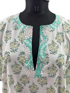 Organic 100% Cotton Hand Block Print Dress-Easy Wash Medium Weight <b>Fabric</b> for Women & Girls Traditional <b>Indian</b> Design - Product Image 3