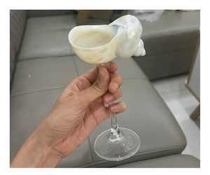 Verres à vin coquillage fabriqués à la main côtier Vietnam Artisan conque coquille Martini gobelets Unique verres à pied événements exportation en gros - Product Image 4