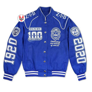 Zeta Phi Beta Sorority bordado mujer Letterman Racing chaqueta ZPB Sorority bordado señoras personalizado Racecar chaqueta - Product Image 5