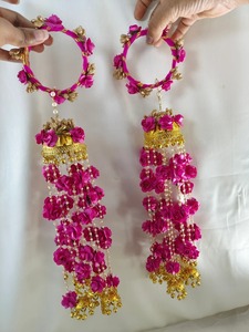 Punjabi กำไลข้อมือเจ้าสาวลายดอกคาลีร่าสำหรับ Diwali กำไลลายดอกคาลิเรียสำหรับ Sangeet akad henna jaggo Night jaggo - Product Image 4