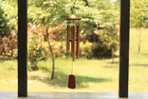 Metal Wind Chimes For Wooden Laptop The Souvenirs For Memorial Hanging Garden Ornaments