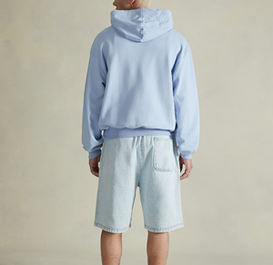 เสื้อฮู้ดดี้ทรงบ็อกซี่สำหรับผู้ชาย ผ้าหนา ทรงหลวม ไหล่ตก ผลิตจากผ้าฝรั่งเศสเทอร์รี่ 100% ให้ความสบายระดับพรีเมียมสำหรับสตรีทแวร์ - Product Image 4