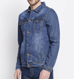 แจ็กเก็ตผ้าฝ้ายสำหรับผู้ชายเสื้อแจ็กเก็ตยีนส์สำหรับมหาลัยวินเทจแบบมีกระดุม - Product Image 3