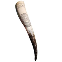 Corne à boire Viking de haute qualité corne de boeuf naturelle polie pour bière vin vodka avec support Design nordique sain