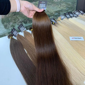 Extensiones de Cabello Vietnamitas 100% Naturales, Color Castaño Claro, Punta Plana, Liso, Alta Calidad, Precio de Mayoreo - Product Image 1