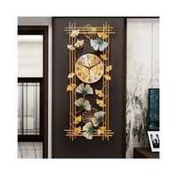 Horloge murale en laiton de luxe design décoratif moderne pour le salon élégant poli mur art horloge eau sûr premium décor à la maison