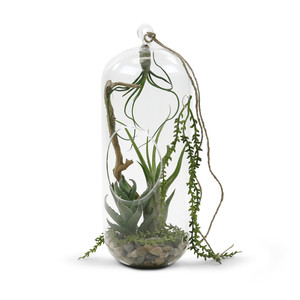 HCH0513 - Terrarium suspendu cylindrique en verre avec trous - 5x13 - Product Image 5