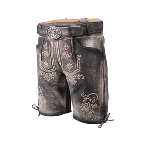 Pantalones de Cuero Bávaros Trachten Antik para Hombre, Transpirables, con Cierre de Botones, para Oktoberfest, Venta al Por Mayor - Product Image 6
