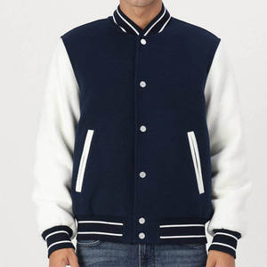 Veste universitaire en laine de haute qualité pour hommes Type de fermeture poches boutonnées Veste Bomber chaude Letterman College Baseball pour hommes - Product Image 1