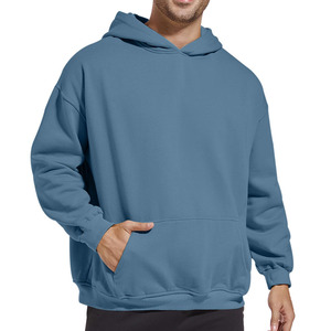 Sweats à capuche pour hommes de couleur unie, fabricants de vêtements, logo personnalisé, sweats à capuche en coton mélangé basiques pour hommes, sweats à capuche vierges lourds à vendre - Product Image 5