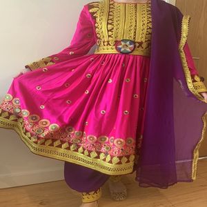 Vestidos de charma afganos de alta calidad de color rosa transpirable con tarifa al por mayor, lo mejor para bodas y fiestas, eventos de peso pesado - Product Image 1