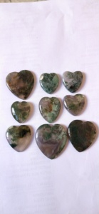 Piedra Preciosa de Ágata Musgosa en Forma de Corazón, Acabado Artesanal, para la Fabricación de Joyas, Precio al por Mayor - Product Image 3