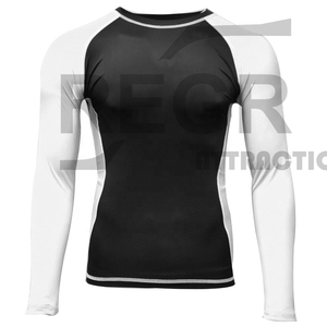 Sport Shirt Rash Guard Bjj Fabric Custom Free Design Long Sleeve Plain Polyester Wholesale <b>Men</b> Sublimation Customised OEM Gsm - Product Image 5