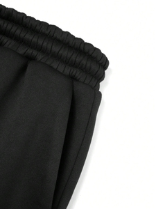 Ensemble sweat-shirt et pantalon de survêtement évasé à double taille pour homme, prix bas, avec logo, design empilé, pour l'hiver - Product Image 4