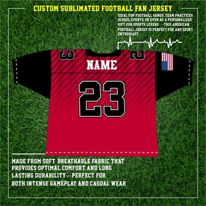 Servicio de diseño gratuito, Jersey de fútbol universitario americano liso, práctica bordada, camisetas de fútbol americano en blanco, Jersey de parrilla - Product Image 3