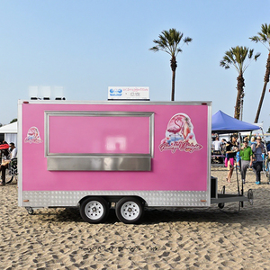 Grands chariots de restauration rapide de concession taille personnalisée remorque de tacos fourgonnette de restauration de restaurant de cuisine mobile camion de restauration entièrement équipé - Product Image 5