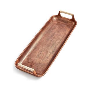 Bandeja de cobre de lujo Diseño de corazón Hecho a mano Venta al por mayor Plato de servicio de lujo Bandeja de servicio de cobre al por mayor con estilo clásico - Product Image 2