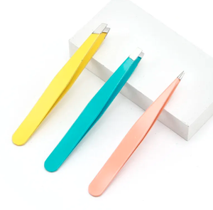 Men's Women's Stainless Steel Tweezers Pointed Tip Eyebrow Clip Eyelash <b>Trimmer</b> Small Pliers Tool for Eyebrow False Eyelashes - Product Image 4