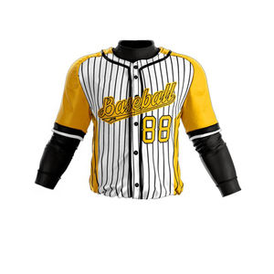 Jersey de béisbol sublimado completo con botón completo para hombres y mujeres, uniforme de béisbol, ropa deportiva para equipos, uniforme de béisbol deportivo - Product Image 2