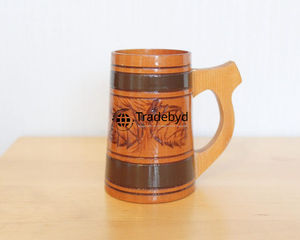 Wide Strong Wooden Mug for Everyday Beverages by Tradebyd - Product Image 1