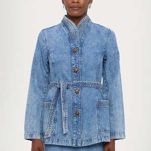 Chaqueta Vaquera de Mezclilla para Mujer OEM, Colección 2026, Mejor Precio, Hecha de Algodón, Ropa Exterior Informal, Chaqueta Vaquera Holgada - Product Image 6