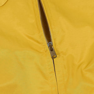 Veste coupe-vent légère jaune pour homme, col chemise, fermeture éclair intégrale, vêtement d'extérieur décontracté, bordure côtelée contrastée, mode printemps - Product Image 6