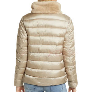 Custom Made Women's Winter Puffer <b>Jacket</b> for Outdoor Sports Breathable <b>Sheep</b> <b>Skin</b> Quilted Street Wear Finished Product - Product Image 3