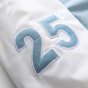 เสื้อแจ็คเก็ตเบสบอลแบบ Varsity สำหรับผู้ชายไซส์ใหญ่พิเศษ  ผ้าขนสัตว์สำหรับฤดูหนาว  แขนหนัง  ติดกระดุม  ลายเรียบ  แบบ Letterman  ระบายอากาศได้ดี  ใส่ได้สองด้าน - Product Image 3