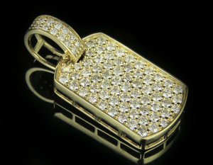 Rectangle S925 Silver Fully Iced Out Moissanite Diamond Pendant With Hip Hop Style Trendy Luxury Diamond Jewelry for Men Women - Product Image 1